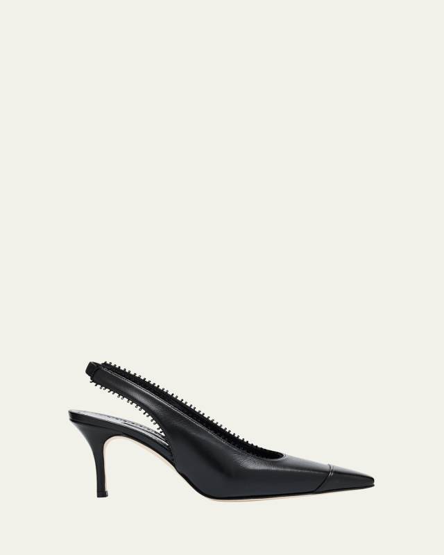 Gaius Leather Slingback Pumps